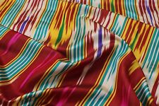 1970s/2.7 m ethnic vintage silk ikat fabric/Uzbek luxury boho cloth Khan-atlas picture