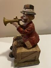 WACO Melody In Motion Willie The Trumpeter Hobo Clown Music Box Pre-1900 Japan picture