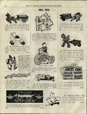 1931 PAPER AD Toy Gong Bell Pull Toys Pedal Pete Krazy Zoo Elephant Dog + picture