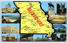 Postcard Missouri map 1951 I191 picture