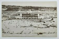 Vintage RPPC Tacoma International Airport Large Crowds Viewing Planes Postcard  picture