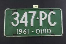 Vintage - 1961 OHIO LICENSE PLATE - 347 PC (A45 picture