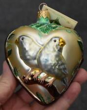 CHARMING C 1999 PATRICIA BREEN TWO TURTLE DOVES CHRISTMAS ORNAMENT WITH PBD CARD picture