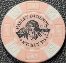 HD ST. KITTS ~ (Pink AKQJ) International Harley Davidson Poker Chip picture