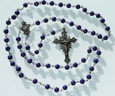 Purple Fatima 1917-2017 Catholic Rosary 100 Year Glasslike Beads  34