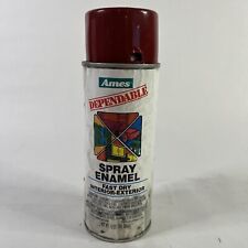 Vintage Ames Dependable Spray Enamel Paint Fast Dry 2877 RED 10oz picture