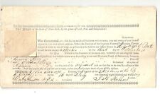 Vintage 1836 Bath New York Court Summons Embossed & Signed picture