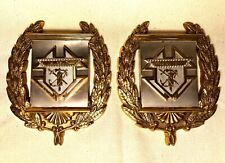 Masonic Knights Of Columbus Casket Emblem Plaque Set Of 2 picture