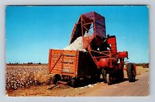 San Joaquin Valley CA-California, Mechanical Cotton Picker Vintage Postcard picture