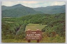 1969 Postcard View Of Raven Fork As Seen From The Blue Ridge Parkway NC picture