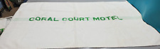 RARE CORAL COURT MOTEL Bath Towel HISTORIC ROUTE 66 St. Louis MO. Advertising picture