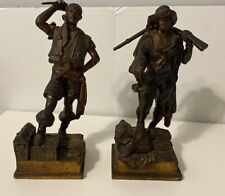 Vintage Pompeian Bronze Pirate Bookends picture