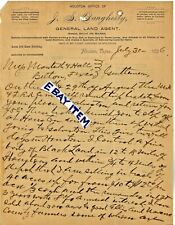 1896 Letterhead HOUSTON Texas JACAMIAH SEAMAN DAUGHERTY General Land Agent picture