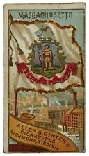 1887 N9 Allen & Ginter’s Flags Of All States & Territories Massachusetts picture