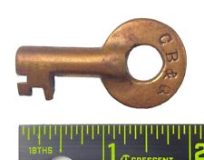 Vintage CB& Q, F-S HDW Co., Brass Hollow Barrel Key,  picture