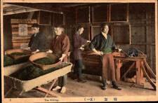 Tea Sifting Hand Colored Japan Postcard Vintage Old Robes Basket Asian-bk33 picture