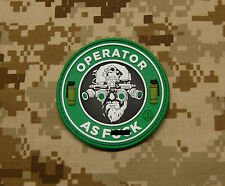 3D PVC Operator As F**k OAF Nation MARSOC Raiders USMC Morale Patch Hook Backing picture