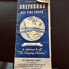 Greyhound 1946 Bus Time Tables Phamplet picture