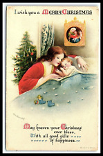 Christmas Postcard I Wish You A Merry Christmas Ellen Clapsaddle 1933    pc153 picture