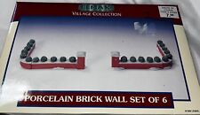 Lemax Collectibles Porcelain Brick Wall Set of 6 Village Collection picture