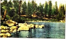 Lake Tahoe CA. Meeks Bay Resort Old Vintage Linen Postcard (A9) picture