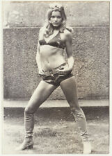 Original vintage 1971 French hot pants fashion model, stamped picture