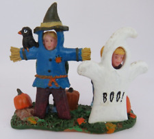 Lemax Halloween Figure Pumpkin Patch Fun Spooky Town Retired- Scarecrow/Ghost picture