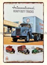 home deco 1950s INTERNATIONAL IH Barnyard Country HEAVY-DUTY TRUCKS tin sign picture