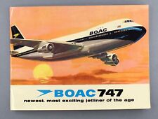 BOAC BOEING 747 LARGE GLOSSY AIRLINE LAUNCH BROCHURE 1969 B.O.A.C. CABIN CREW picture