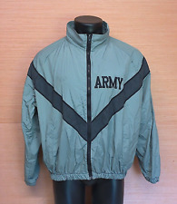 US Army Gray Improved Physical Fitness Uniform IPFU PT Jacket Sz Medium Regular picture
