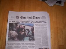 THE NEW YORK TIMES WEDNESDAY OCTOBER 18, 2023 BLAST KILLS HUNDREDS IN GAZA picture