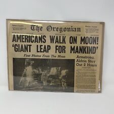 July 1969 MEN WALK ON MOON Vintage Moon Landing Newspaper Oregonian Front Insert picture