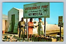 Key West FL-Florida, Southernmost Point U.S.A, Antique Vintage Postcard picture
