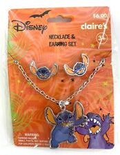 New Claire's Disney STITCH Halloween Necklace & Earrings Set Lilo & Stitch picture