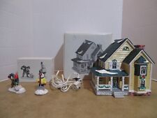 Dept. 56 Snow Village 1998 Woodbury House#5444-5  & A Heavy Snowfall #5434-8 picture