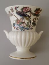 Vintage Wedgwood England Bud Vase Swallow Crane Bird Bone China '72-87 Miniature picture
