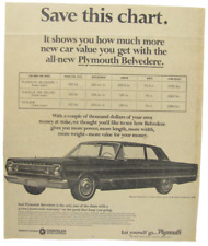Vintage 1966 Plymouth BELVEDERE Car Newspaper Print Ad picture