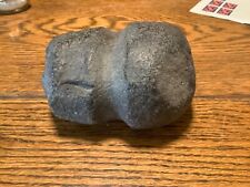 Ancient Native American Full Grooved Ground Stone Axe/Maul 4 1/2 long picture