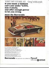 1964 Plymouth Barracuda vintage print ad: 