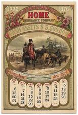 Original 1876 Centennial Expo February Calendar  Colonel Knox at Cambridge picture