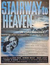 1938 Stairway To Heaven David Niven Vtg Movie Print Ad Man Cave Poster Art 30's picture