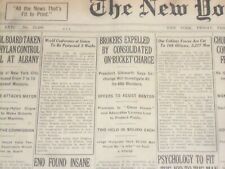 1922 FEBRUARY 17 NEW YORK TIMES - BROKERS EXPELLED ON BUCKET CHARGE - NT 9015 picture