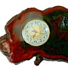 Vtg Rustic Live  Edge Clock Large 34