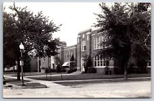 Litchfield Minnesota~High School Building~Real Photo Postcard~1940s RPPC picture