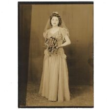 New York Bride 1939 Vintage Studio Wedding Photo Beautiful Italian Woman Pretty picture