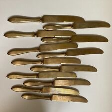Dirigold Dirilyte Goldware Vintage Flatware Butter Knives Regal Set of 12 picture