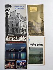 Quebec Montreal Halifax Canada Travel Brochure Map Camp Guide Lot 1983 picture