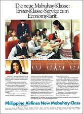 1984 PHILIPPINE Airlines BOEING 747 interior MABUHAY CLASS ad airways advert picture