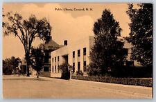 Public Library Exterior Scene Concord New Hampshire NH Vintage Postcard Pos 1939 picture