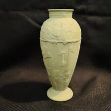 Vintage Wedgwood China Porcelain Doric Ivy Sage Jasperware  7.5” Tall Vase picture